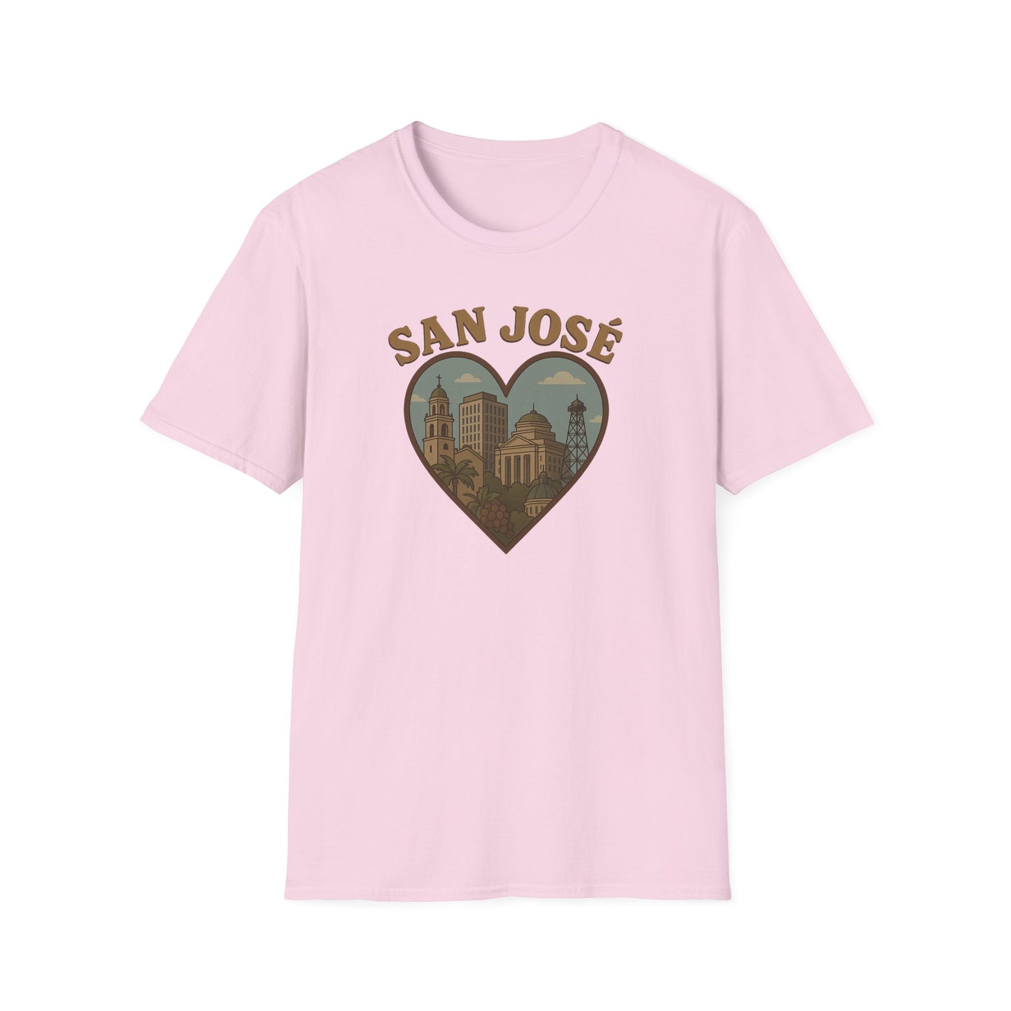 Fall in Love with San José: Unisex T-Shirt Celebrating Urban Vibes and Soft Comfort