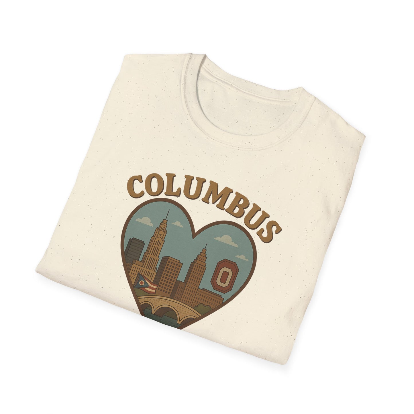 Fall in Love with Columbus: Unisex T-Shirt Celebrating Skyline, Bridges & Ohio Pride