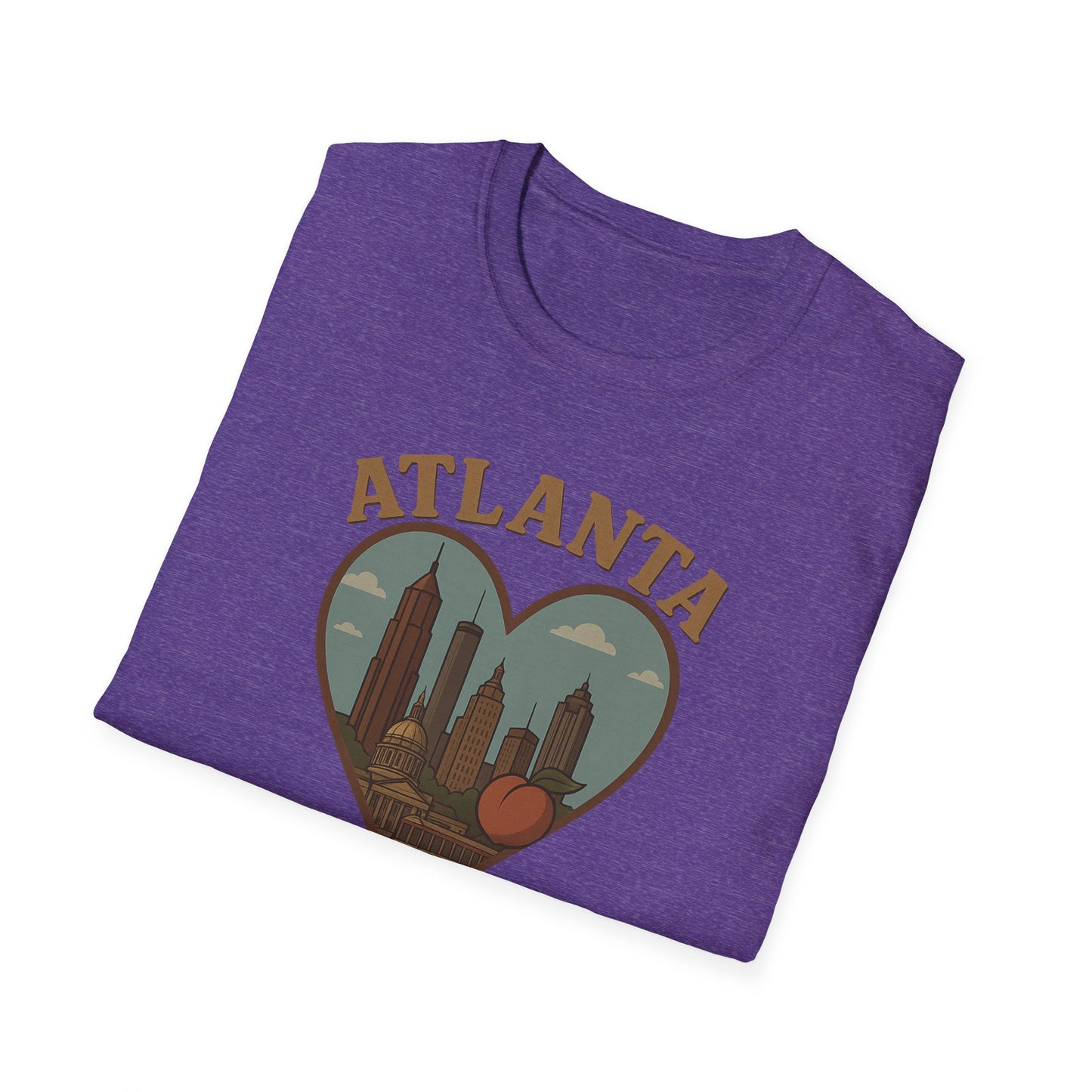 Fall in Love with Atlanta's Peachy Urban Charm on Gildan 64000 T-Shirt