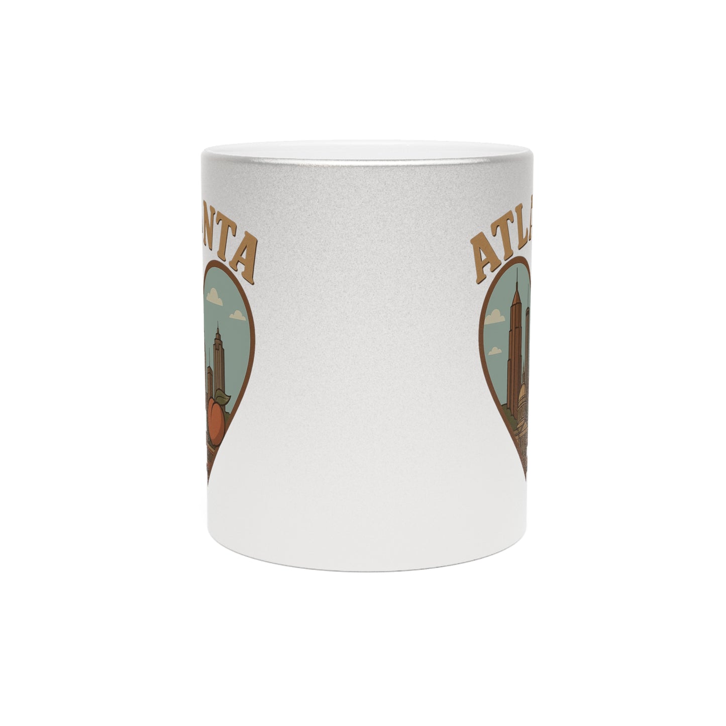 Sip Stylishly with the Ultimate Metallic Atlanta Skyline Mug - Silver and Gold!