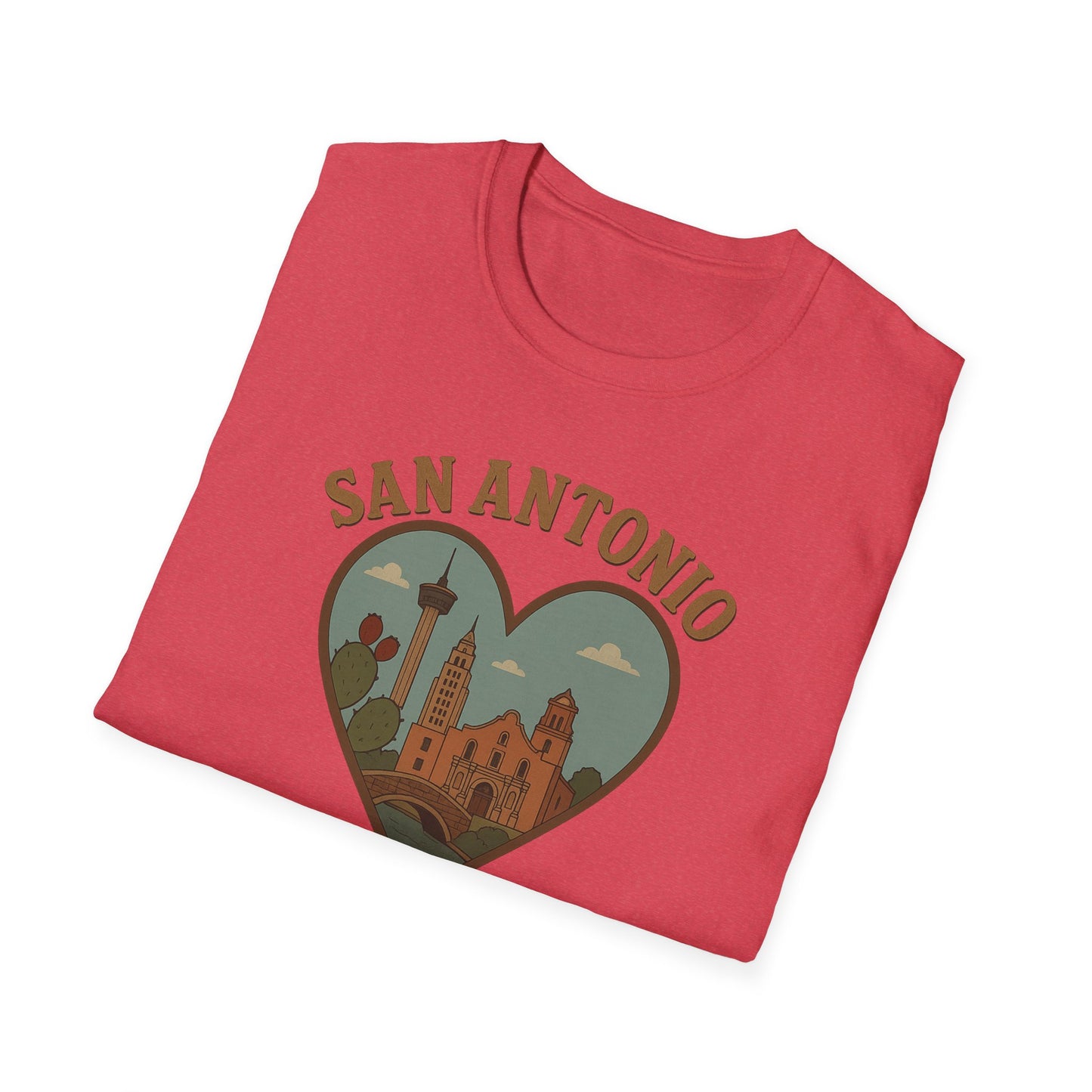 Embrace San Antonio Vibes with Our Heartfelt Unisex Tee for Artful City Explorers