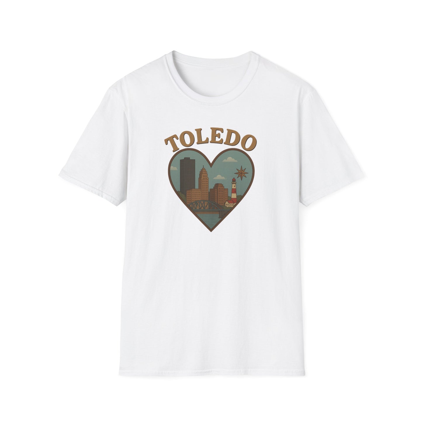 Fall Madly In Love with Toledo Skyline Heartbeat Unisex Tee
