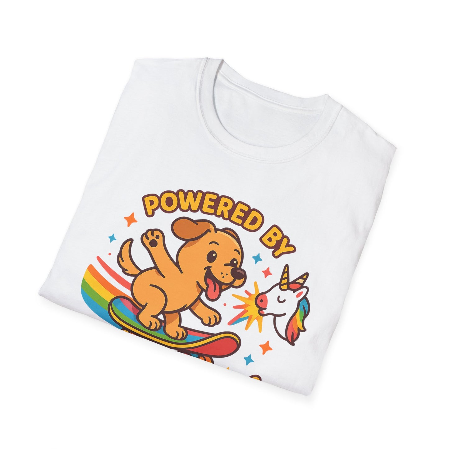 Unleash Your Inner Magic with Our 'Powered By Unicorn Kisses' Unisex Tee
