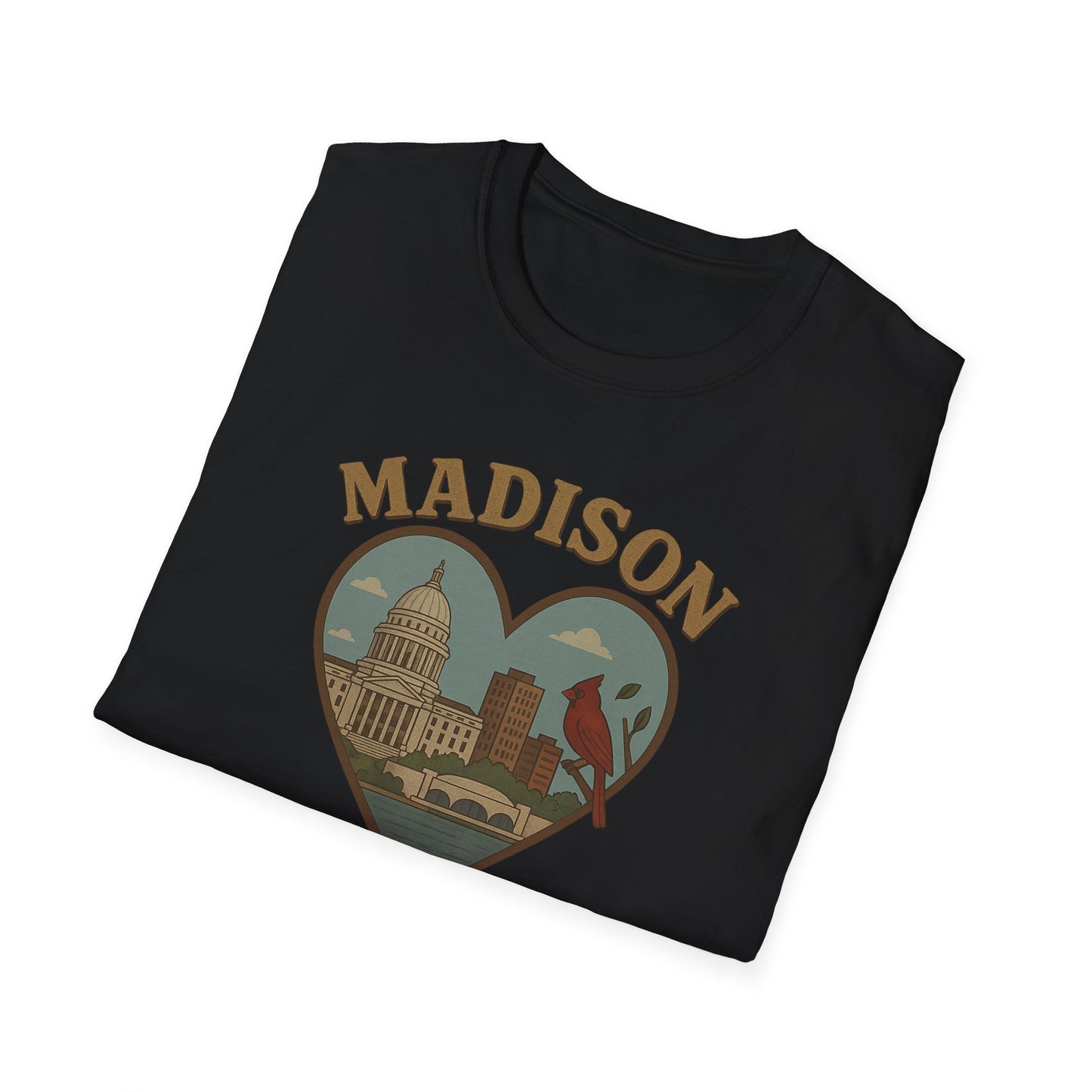Fall in Love with Madison's Irreverent Heart and Cardinal T-Shirt
