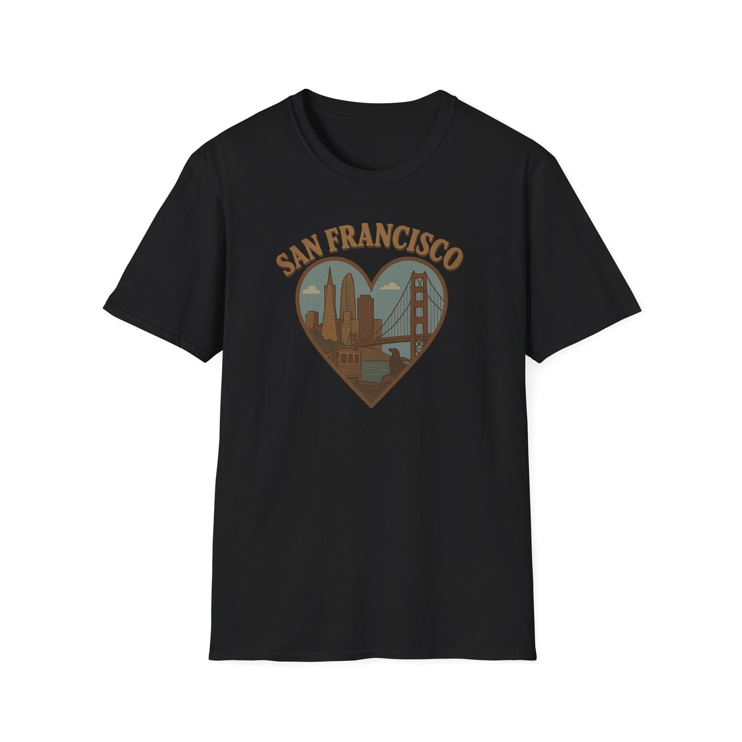 Heart of San Francisco: Vintage Skyline T-Shirt