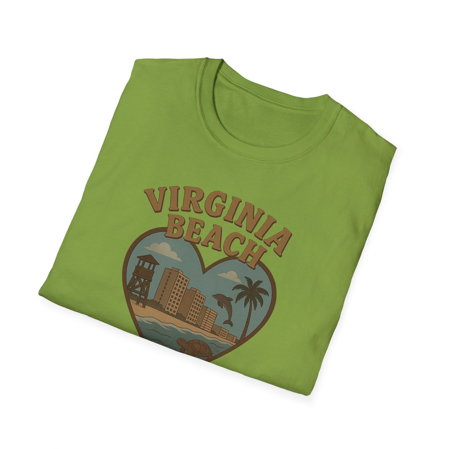 Groovy Virginia Beach T-Shirt - Celebrate Coastal Vibes with Dolphins and Turtles