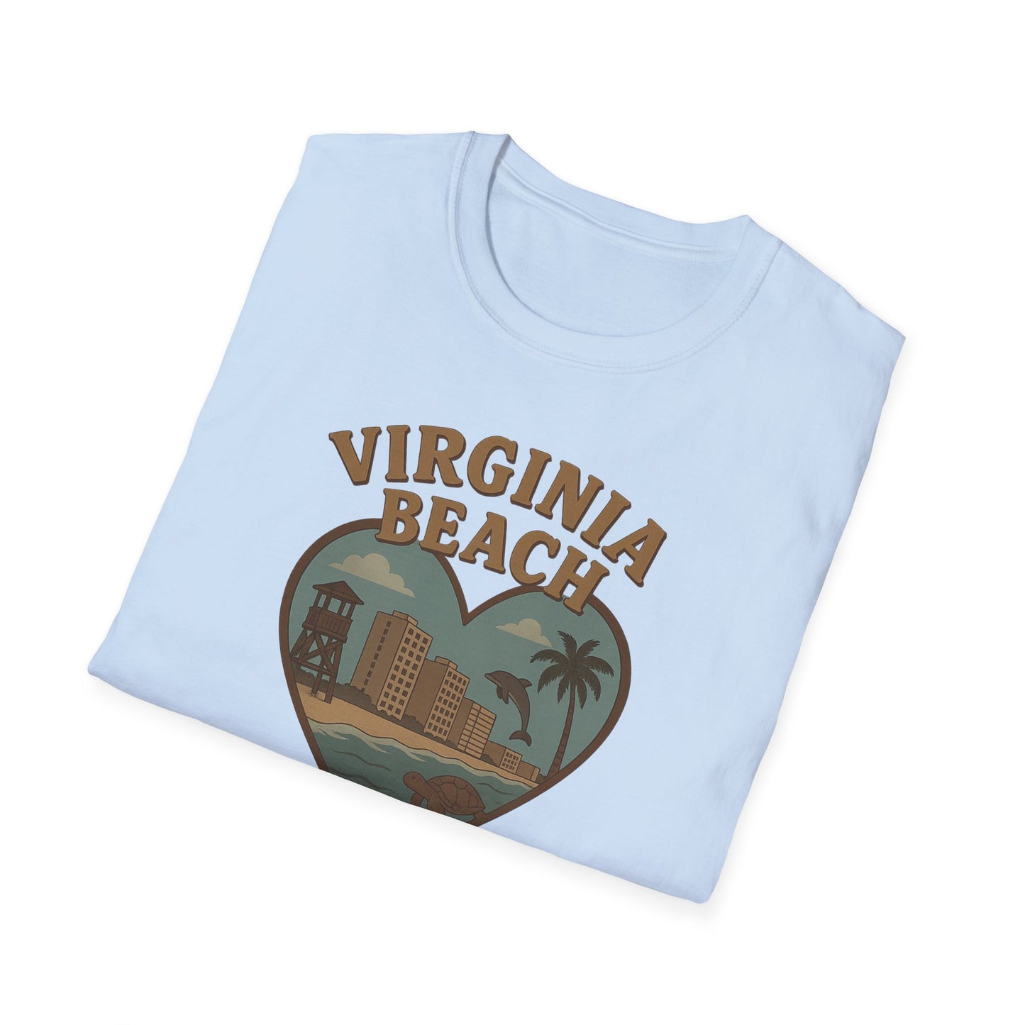 Groovy Virginia Beach T-Shirt - Celebrate Coastal Vibes with Dolphins and Turtles