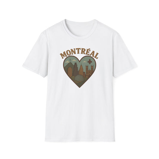 Fall in Love with Montreal's Heartbeat on a Soft Gildan 64000 Unisex Tee