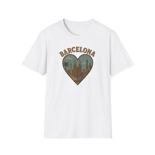 Embrace Barcelona's Cathedral Dreamscape in this Unisex Soft Gildan Tee