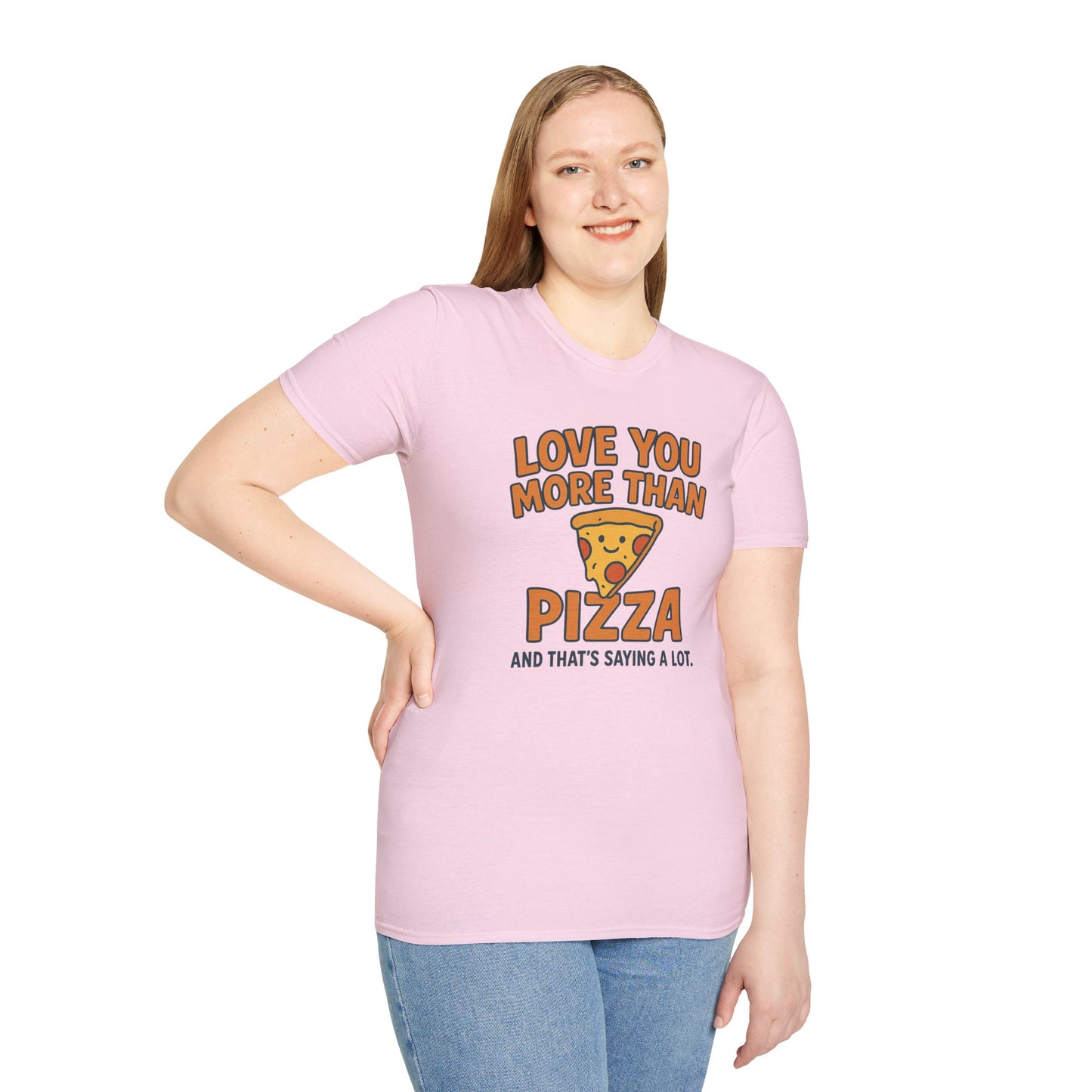 Pizza Love Proclamation: Cheesy Typography Design, Cartoon Food Humor Graphic