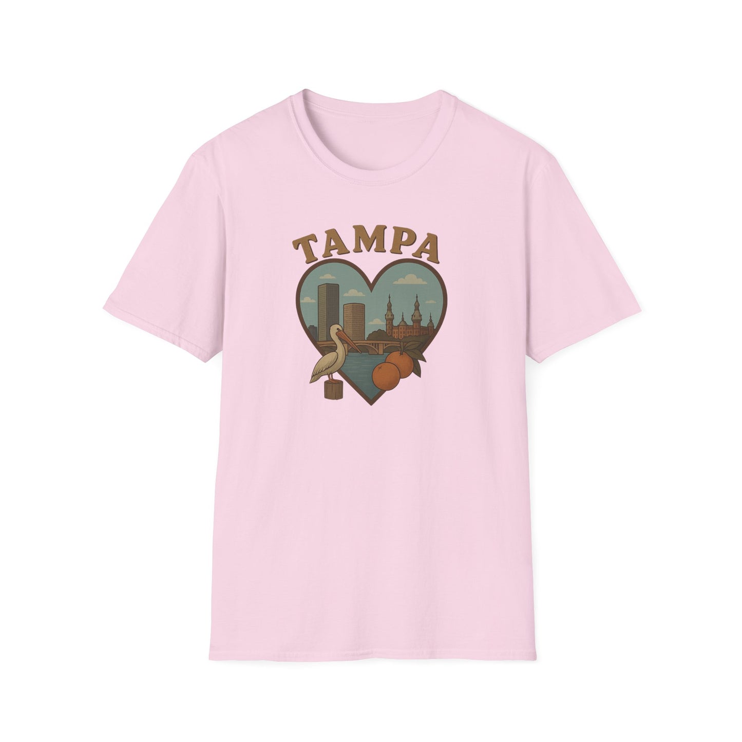 Sunshine, Oranges & Pelicans Unite: Tampa Dreamscape T-Shirt