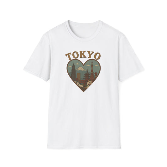 Fall in Love with Tokyo's Iconic Skyline on a Heartful T-Shirt Adventure!