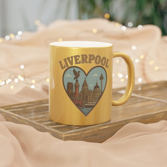 Gleaming Liverpool Adventure Mug: Metallic Wonder for Eternal Tea Bliss