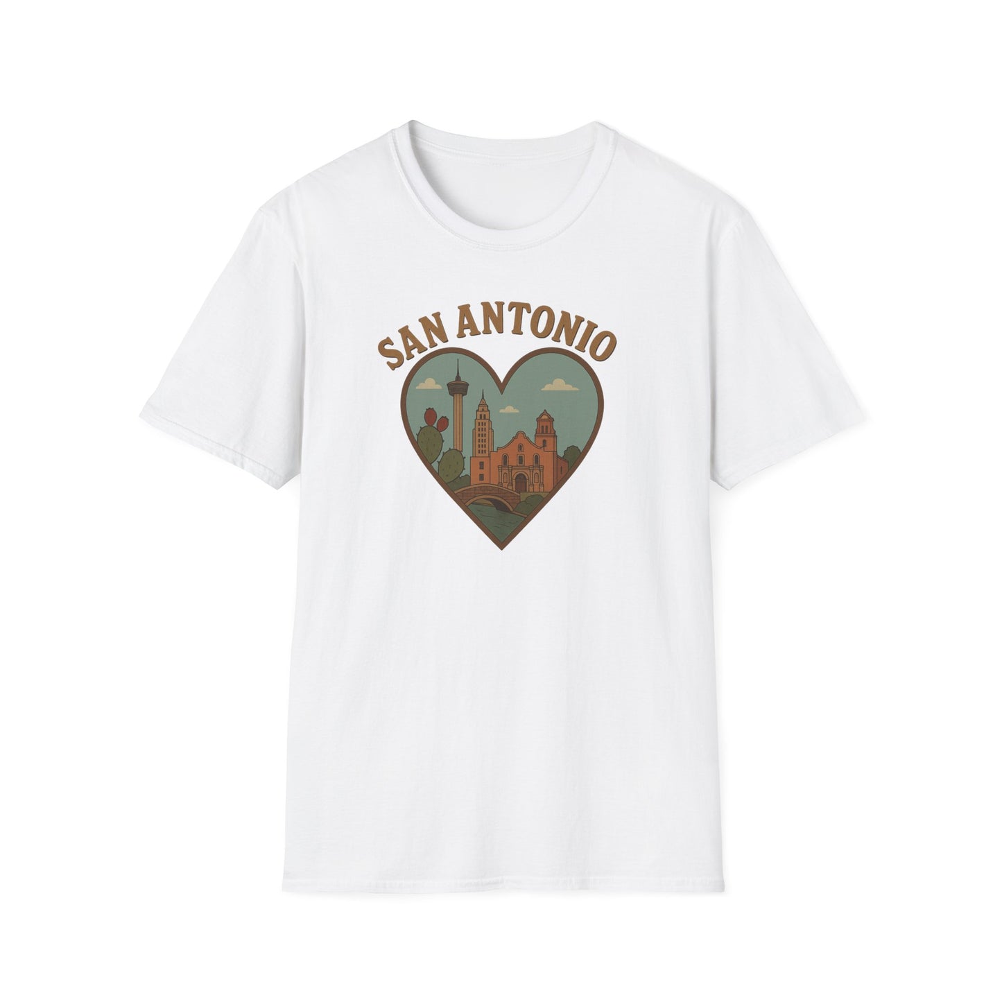 Embrace San Antonio Vibes with Our Heartfelt Unisex Tee for Artful City Explorers