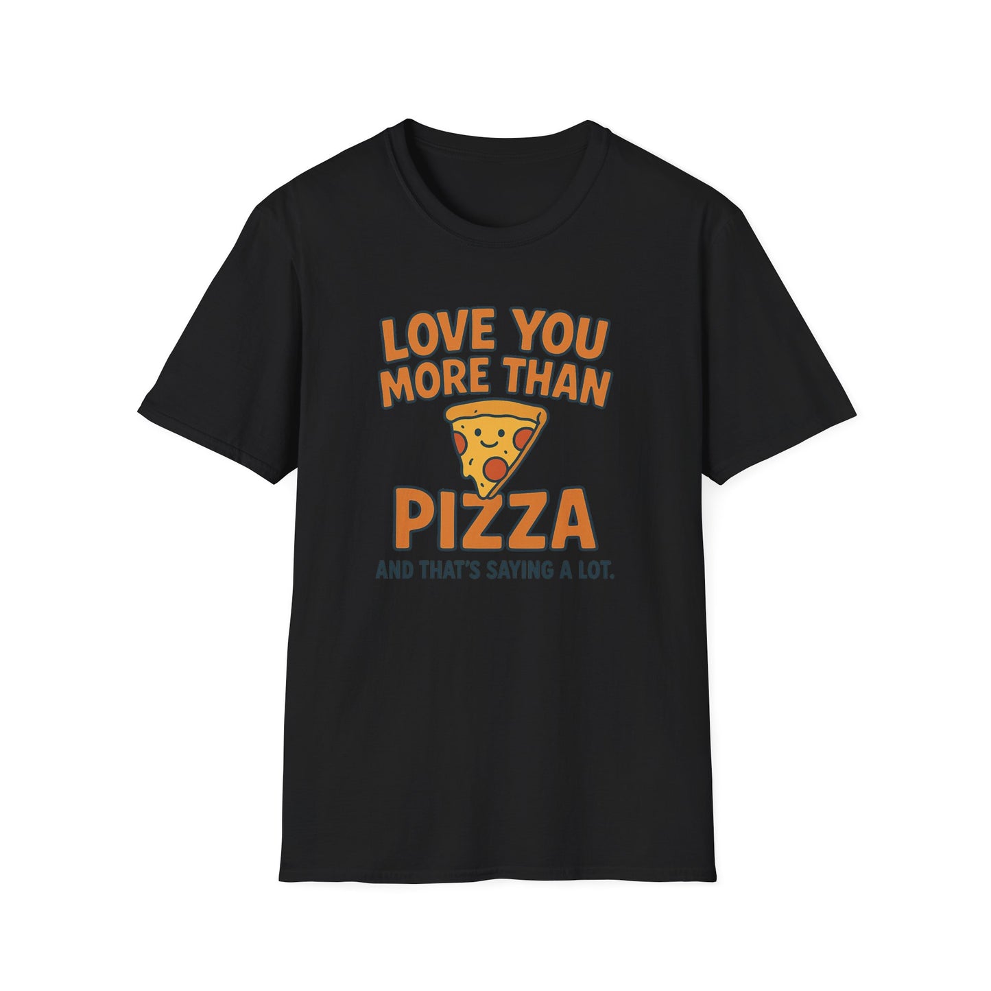 Pizza Love Proclamation: Cheesy Typography Design, Cartoon Food Humor Graphic