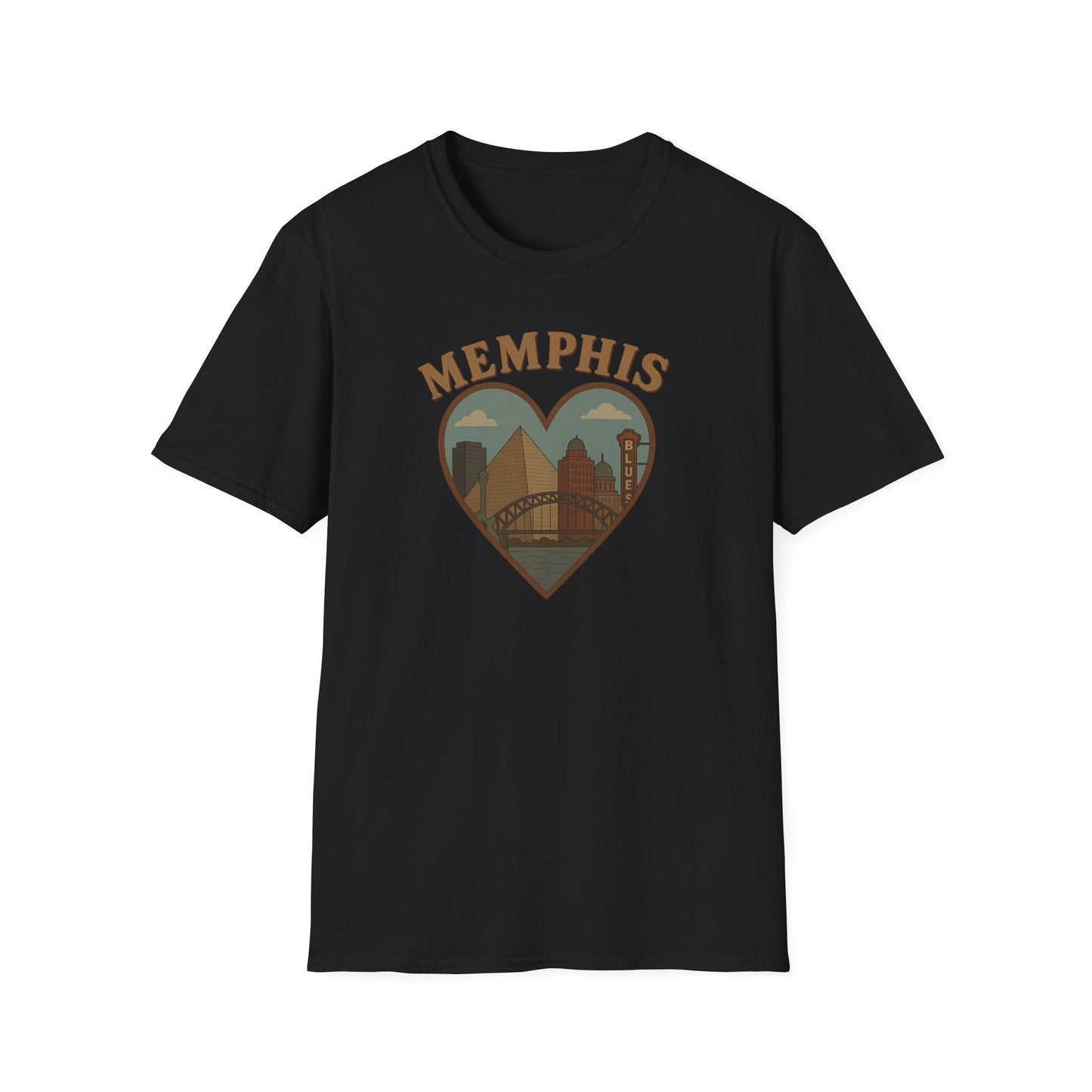 Love Memphis T-Shirt: Heartfelt Ode to Blues and Pyramids