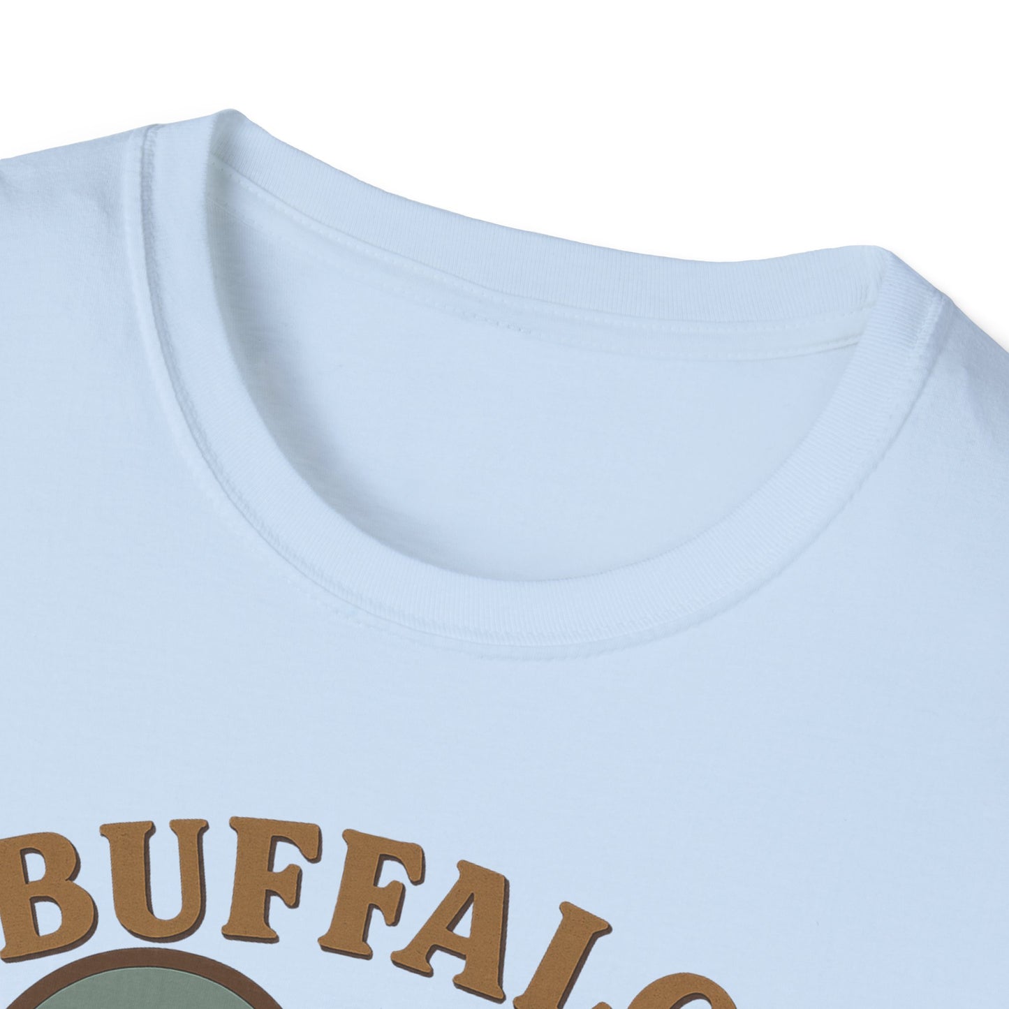 Buffalo Lovers Unite: Embrace City Skyline & Roaming Bison on a Soft Unisex Tee