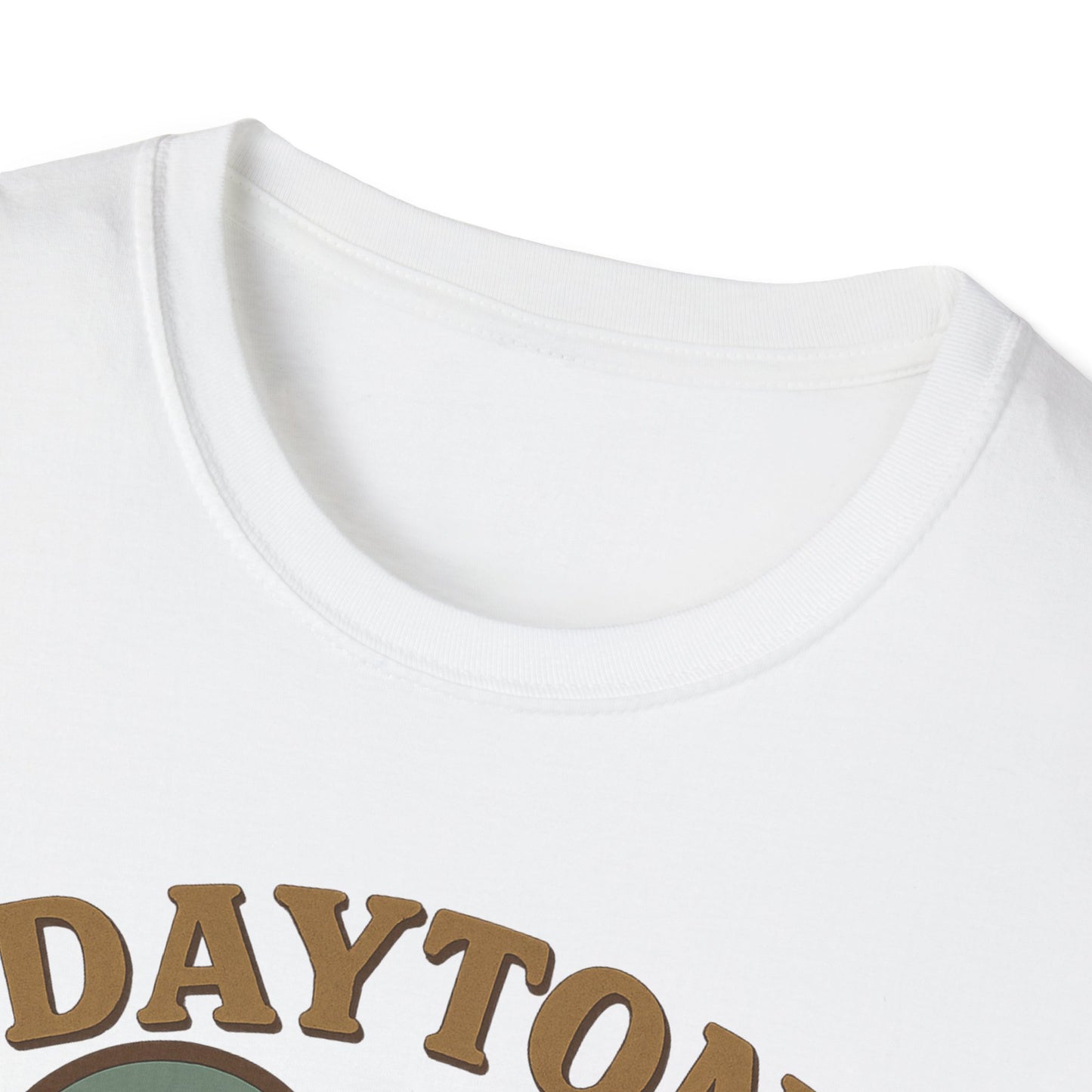 Fall Head Over Heels for Dayton: Retro Skyline Heart Graphic T-Shirt
