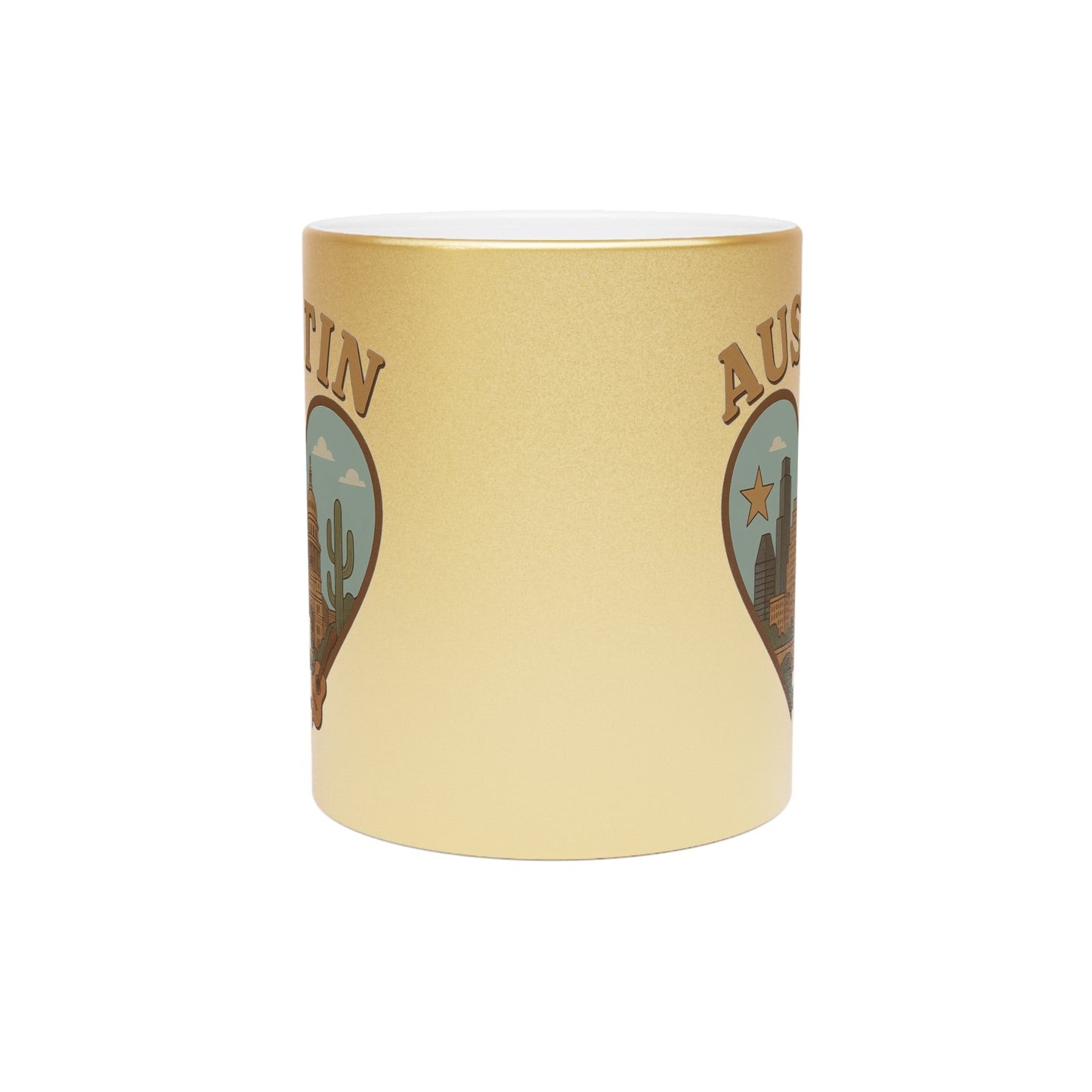 Sip Style with the Austin Metallic Mug in Shimmering Silver and Gold