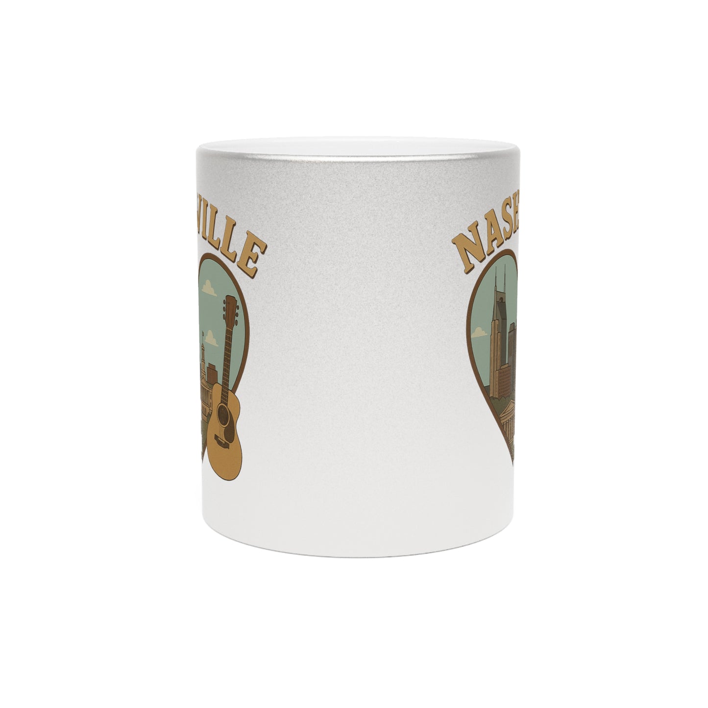 Rock Your Brew with a Gold & Silver Metallic Nashville Mug Symphony!