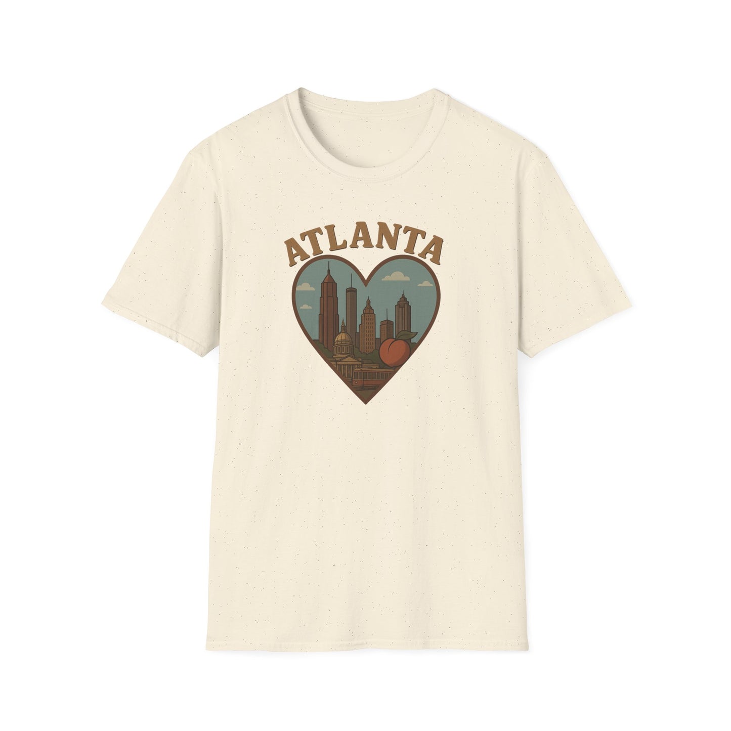 Fall in Love with Atlanta's Peachy Urban Charm on Gildan 64000 T-Shirt