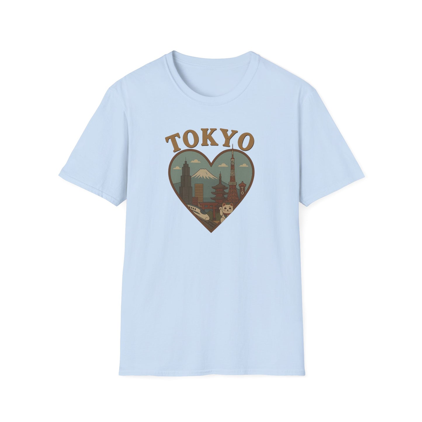 Fall in Love with Tokyo's Iconic Skyline on a Heartful T-Shirt Adventure!