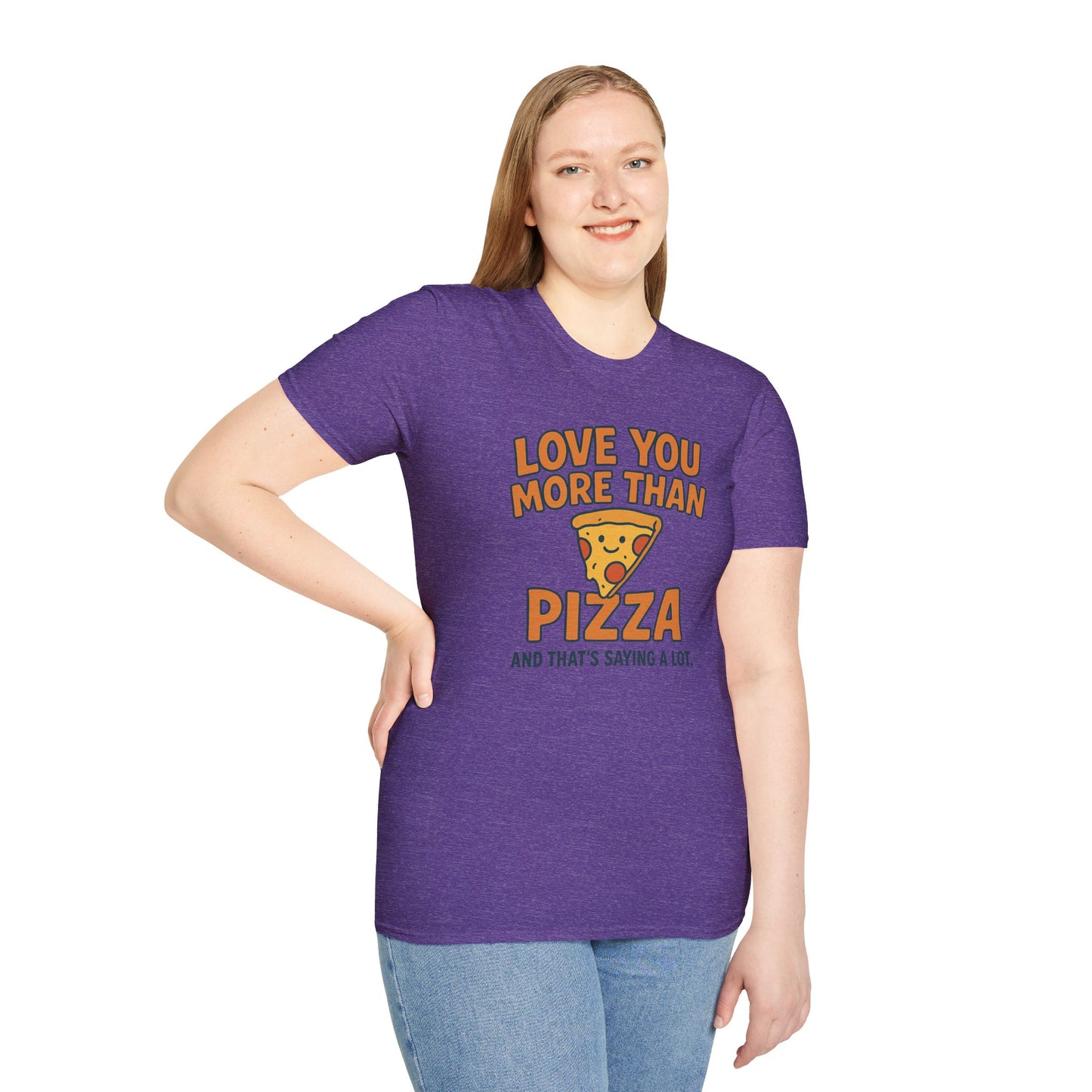 Pizza Love Proclamation: Cheesy Typography Design, Cartoon Food Humor Graphic