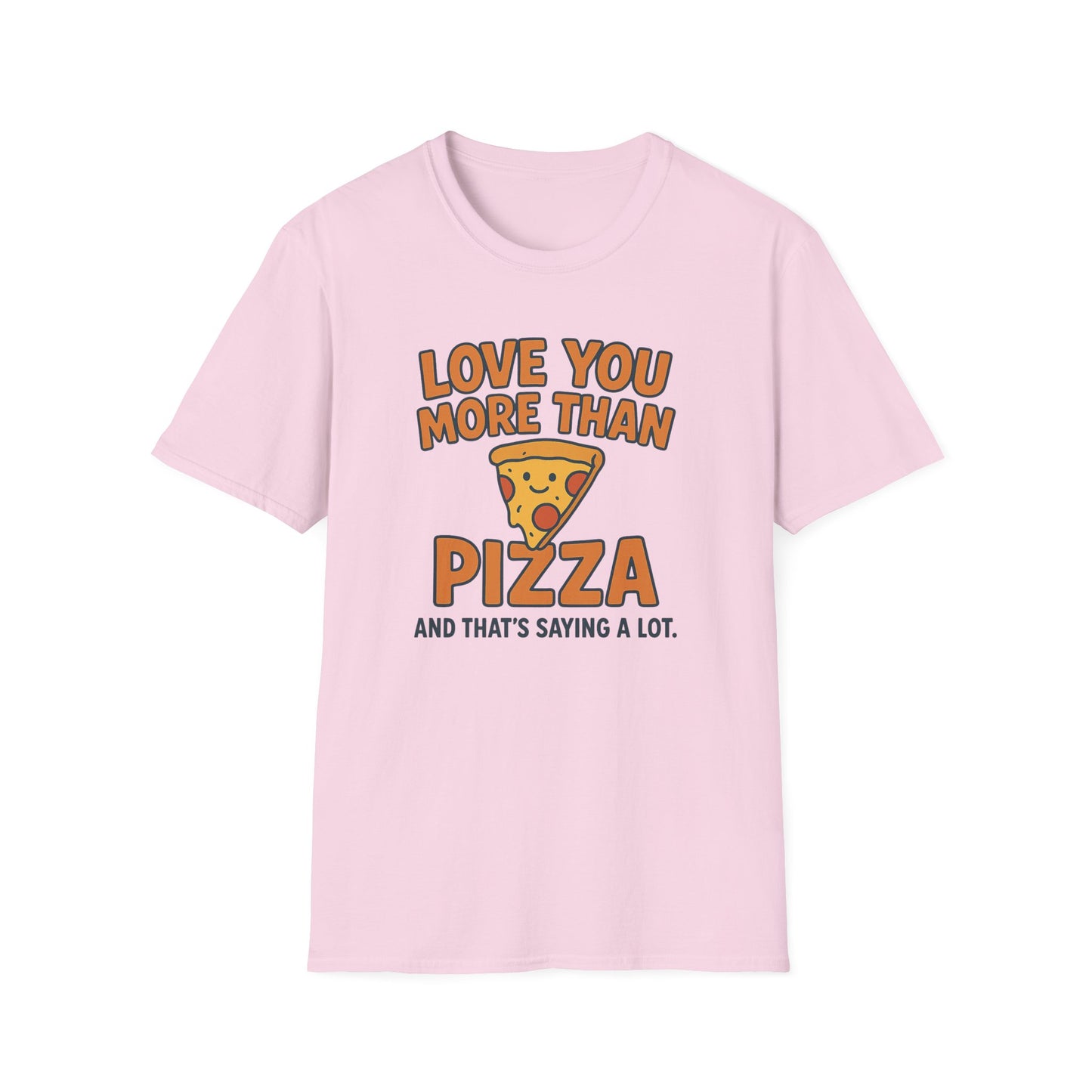 Pizza Love Proclamation: Cheesy Typography Design, Cartoon Food Humor Graphic