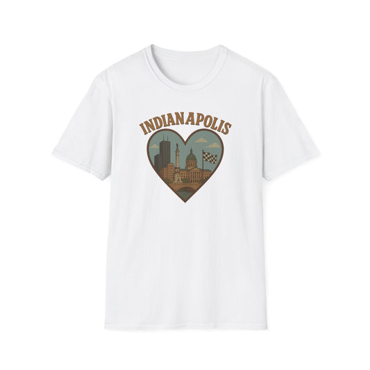 Embrace Indianapolis Love with This Unisex Soft Tee - Epic Skyline Design