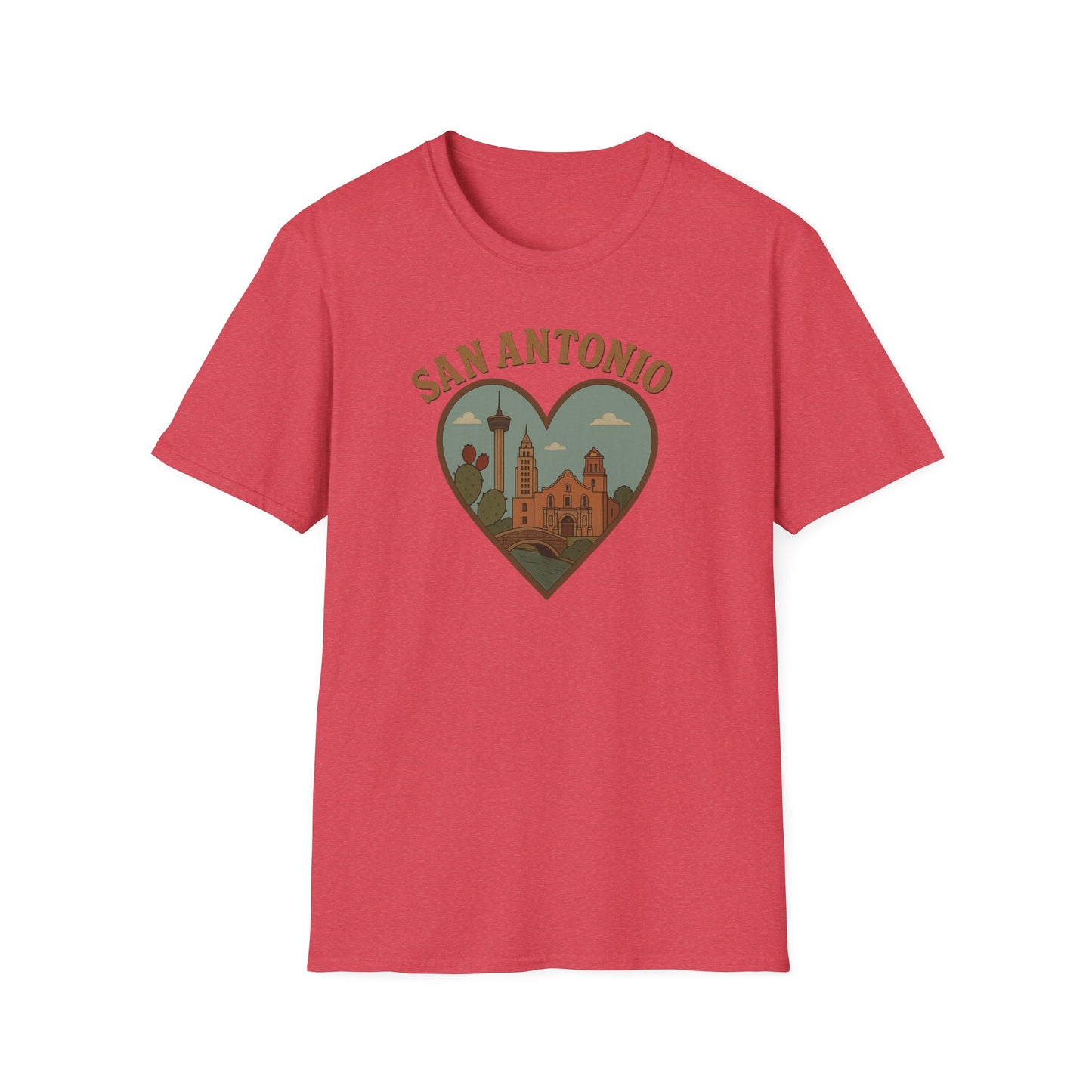 Embrace San Antonio Vibes with Our Heartfelt Unisex Tee for Artful City Explorers