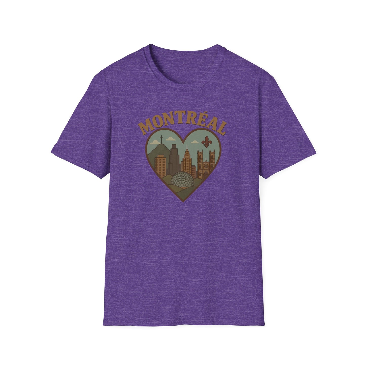 Fall in Love with Montreal's Heartbeat on a Soft Gildan 64000 Unisex Tee