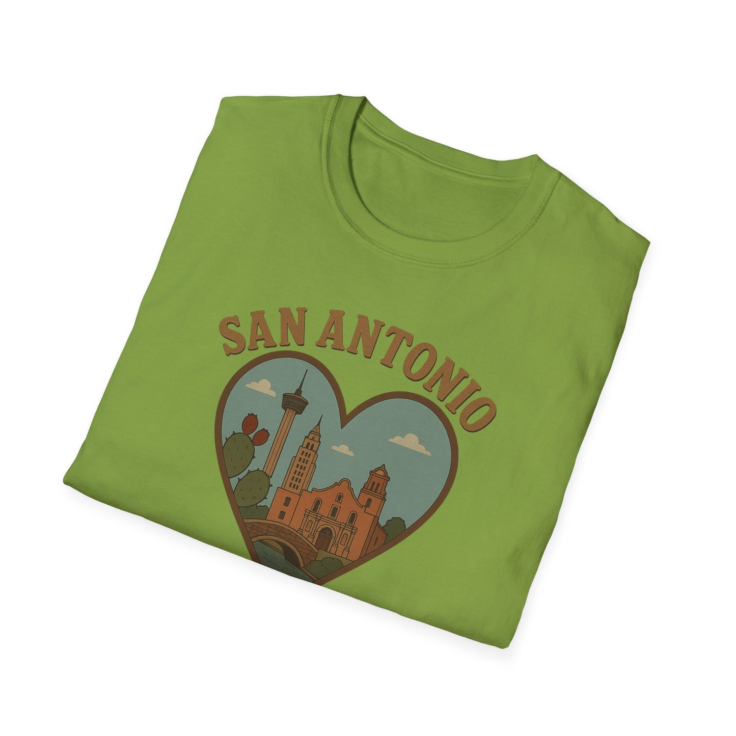 Embrace San Antonio Vibes with Our Heartfelt Unisex Tee for Artful City Explorers