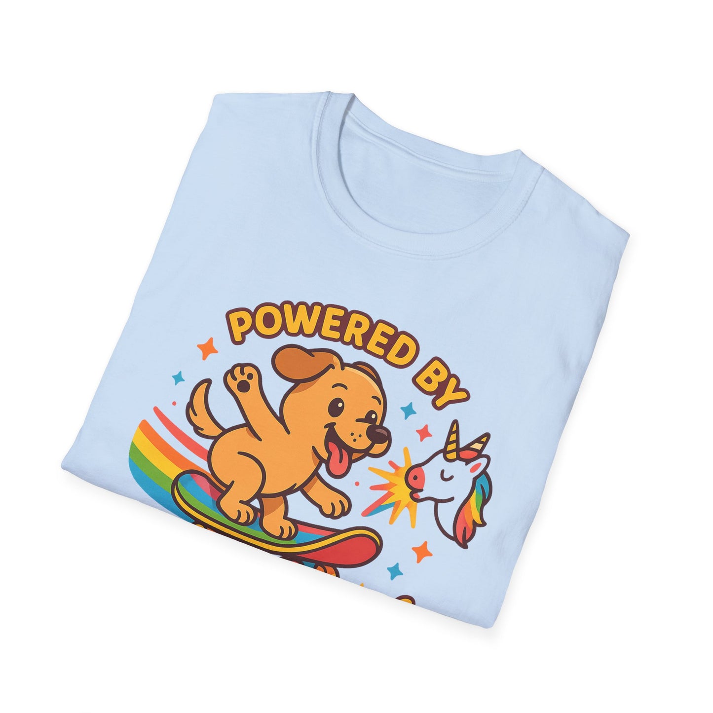 Unleash Your Inner Magic with Our 'Powered By Unicorn Kisses' Unisex Tee