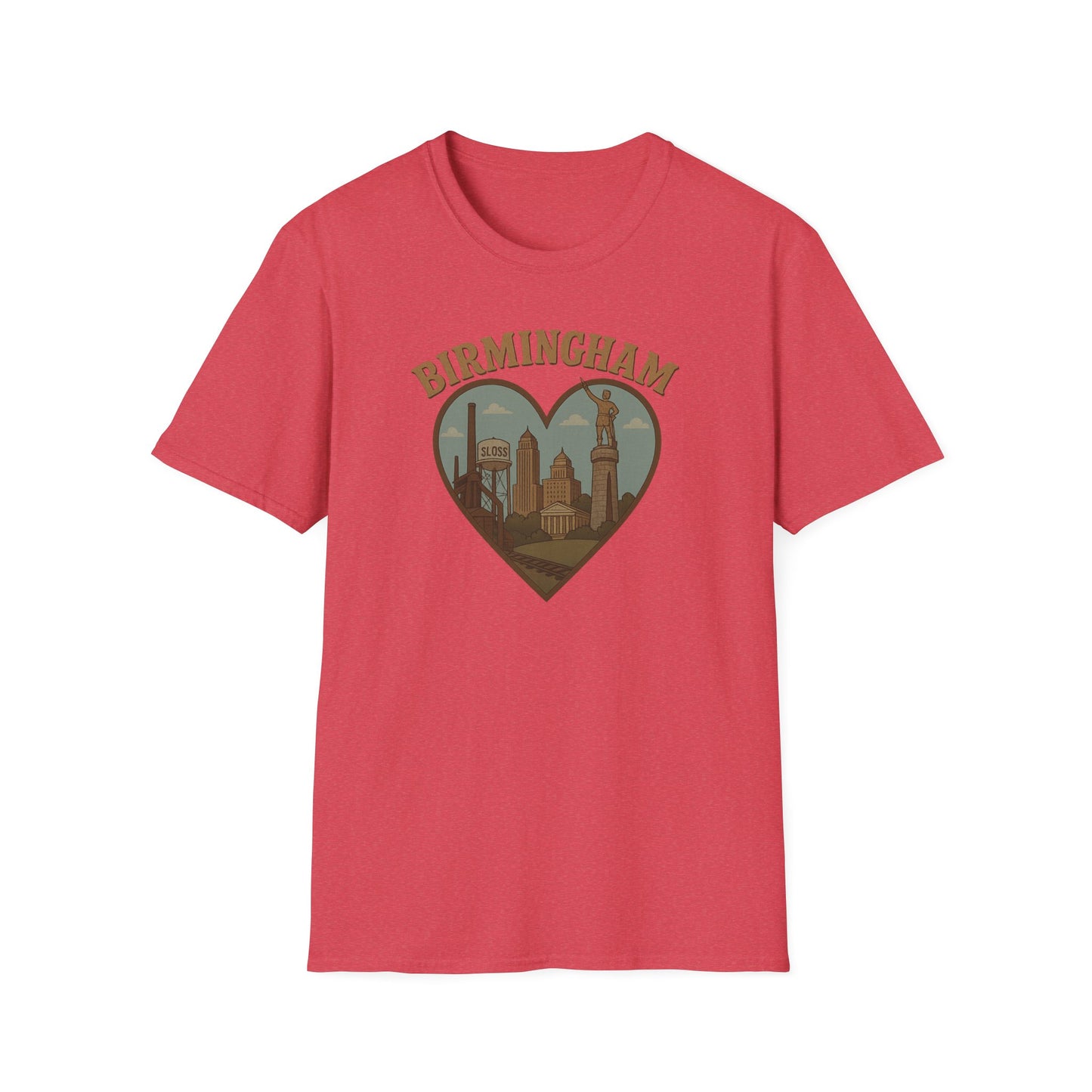 Fall in Love with Birmingham: A Nostalgic Tribute on the Soft Gildan 64000 Tee