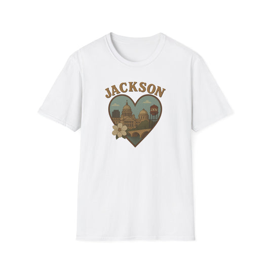 Fall in Love with Jackson's Quirky Charm on This Unisex Gildan Soft Tee!