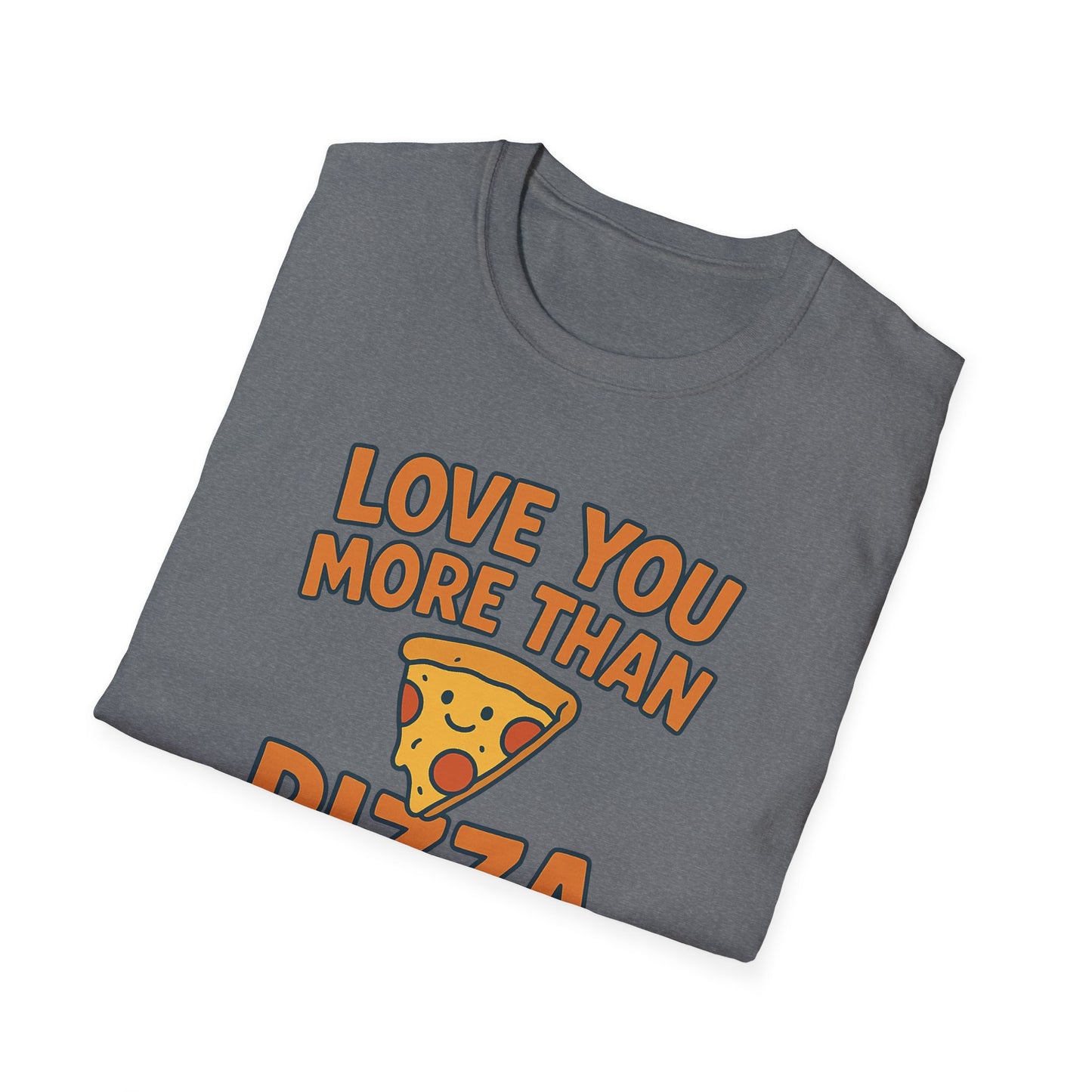 Pizza Love Proclamation: Cheesy Typography Design, Cartoon Food Humor Graphic