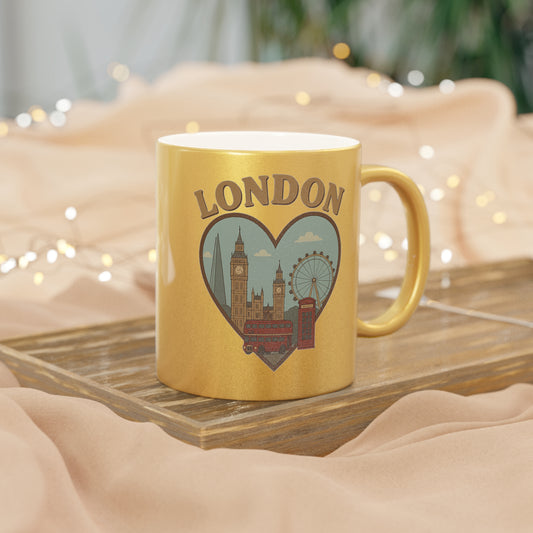 Sip in Style with a Metallic Mug that Screams London Iconic Charm!