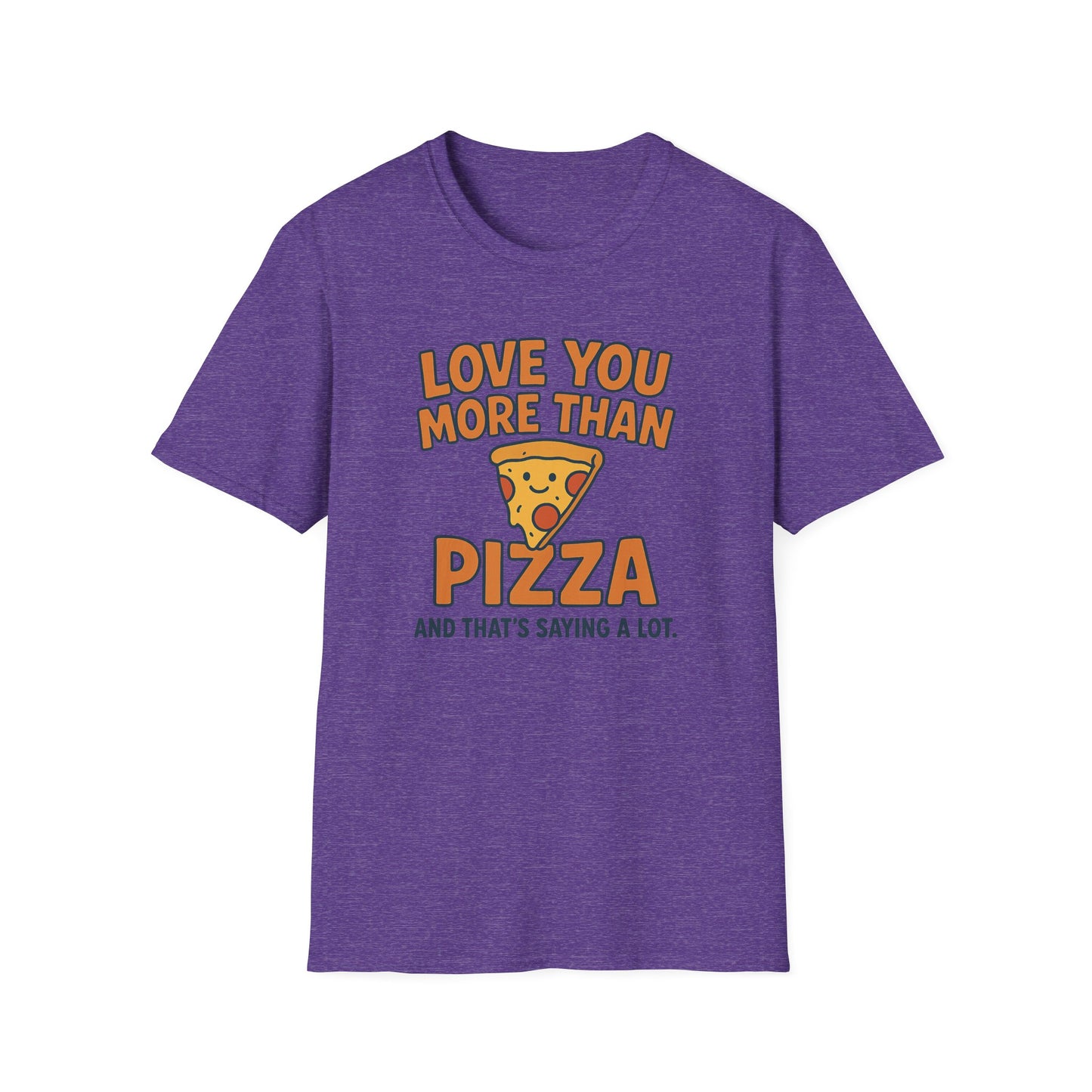 Pizza Love Proclamation: Cheesy Typography Design, Cartoon Food Humor Graphic