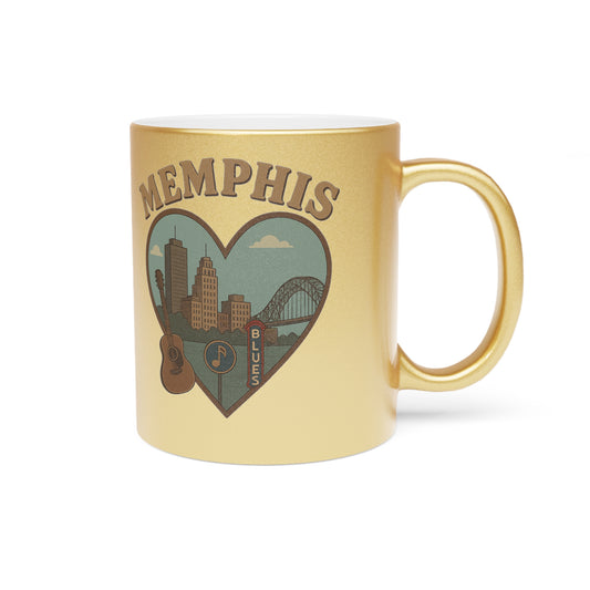 Sip with Soul - Metallic Memphis Mug Radiates Silver & Gold Glamour