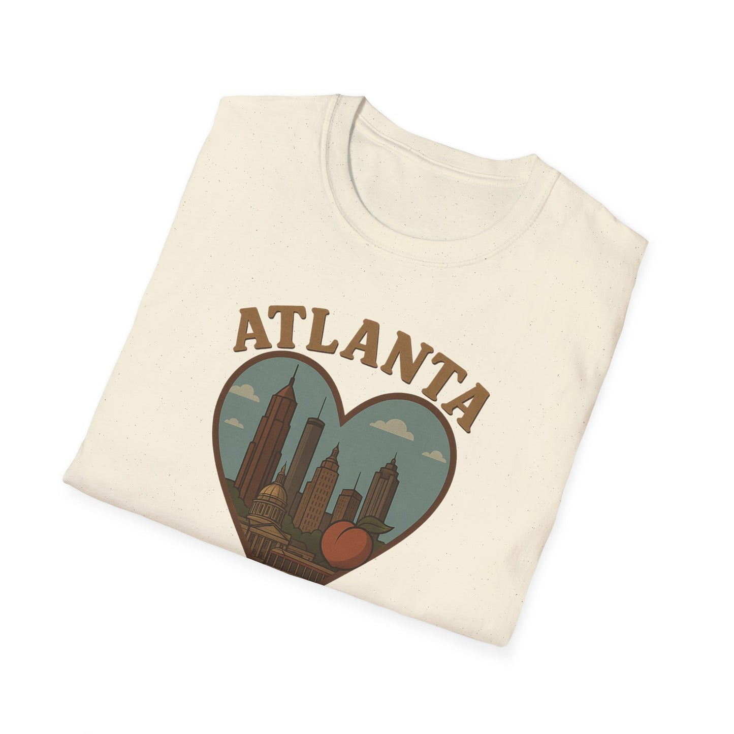 Fall in Love with Atlanta's Peachy Urban Charm on Gildan 64000 T-Shirt