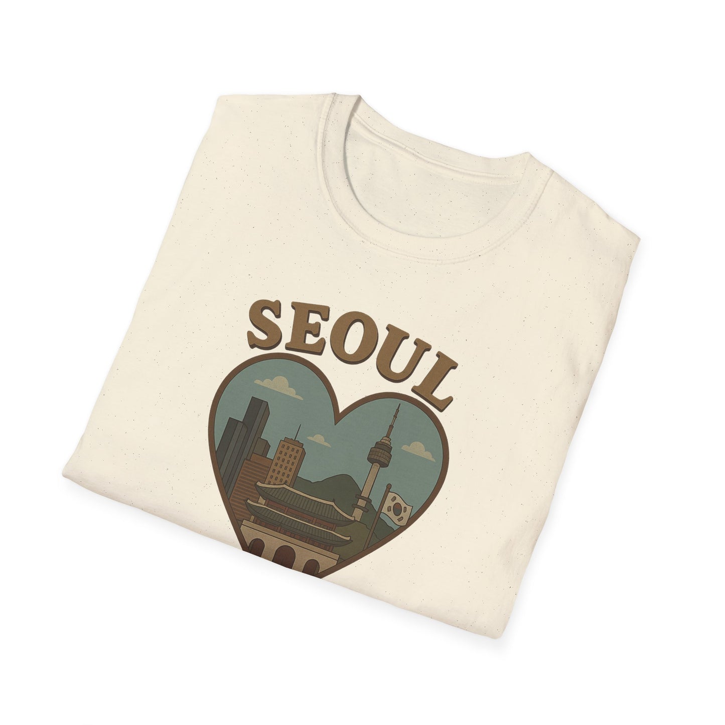 Love Seoul Heart T-Shirt for Wanderlust Enthusiasts with Soft Unisex Fit