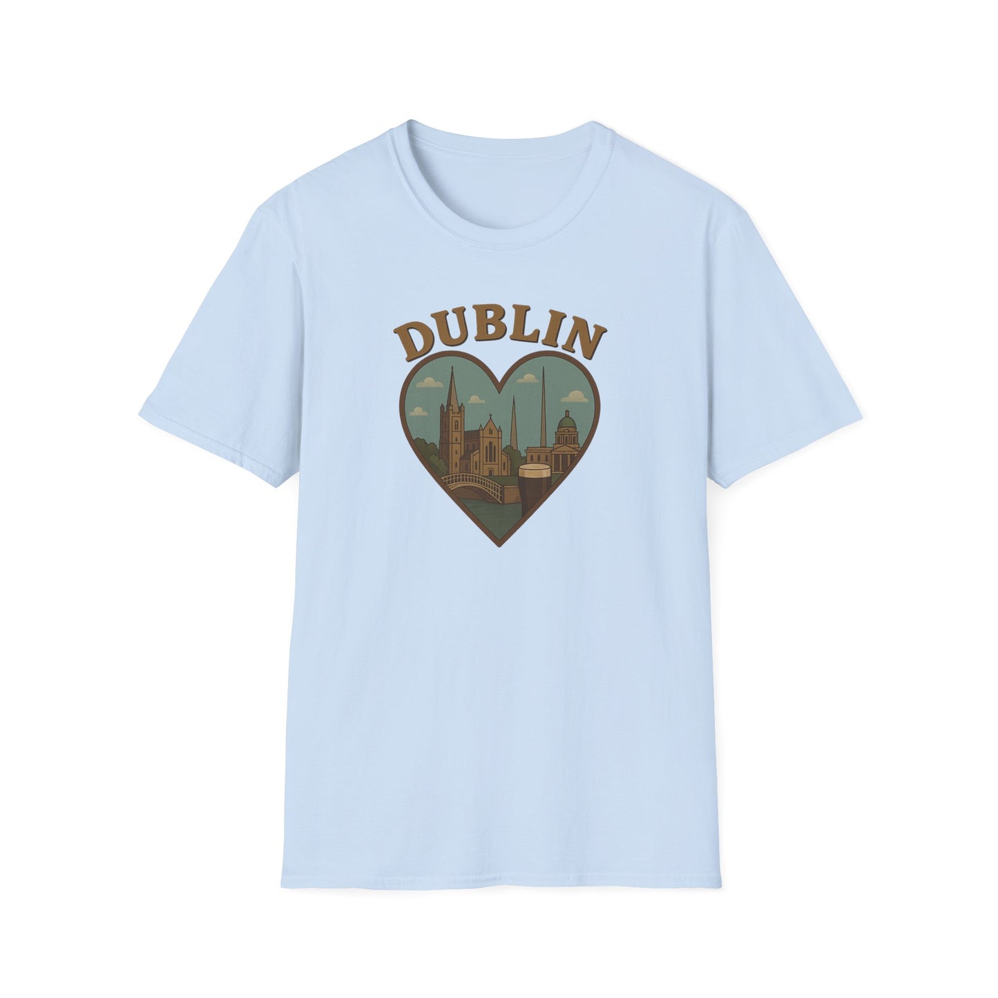 Cozy Dublin Heartbeat Shirt: Unisex Tee Celebrating Emerald Isle's Charm