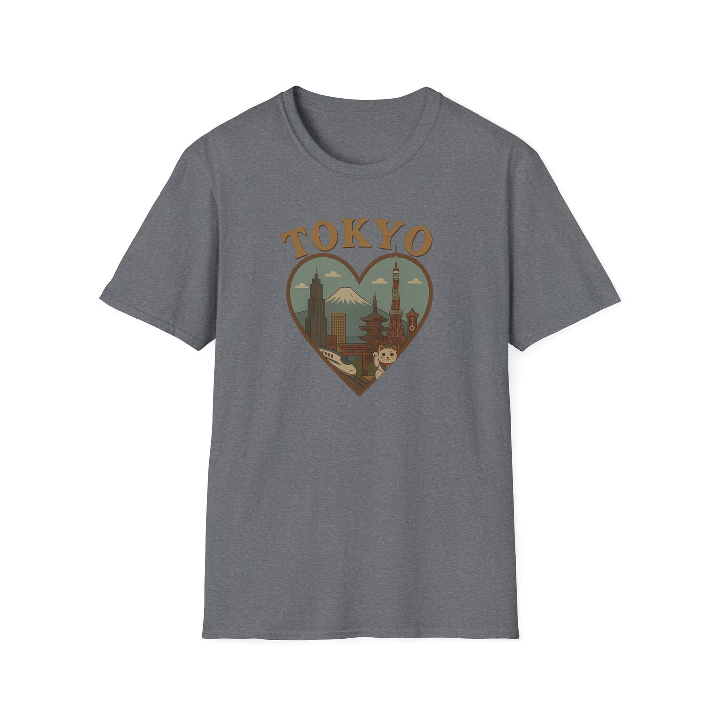 Fall in Love with Tokyo's Iconic Skyline on a Heartful T-Shirt Adventure!