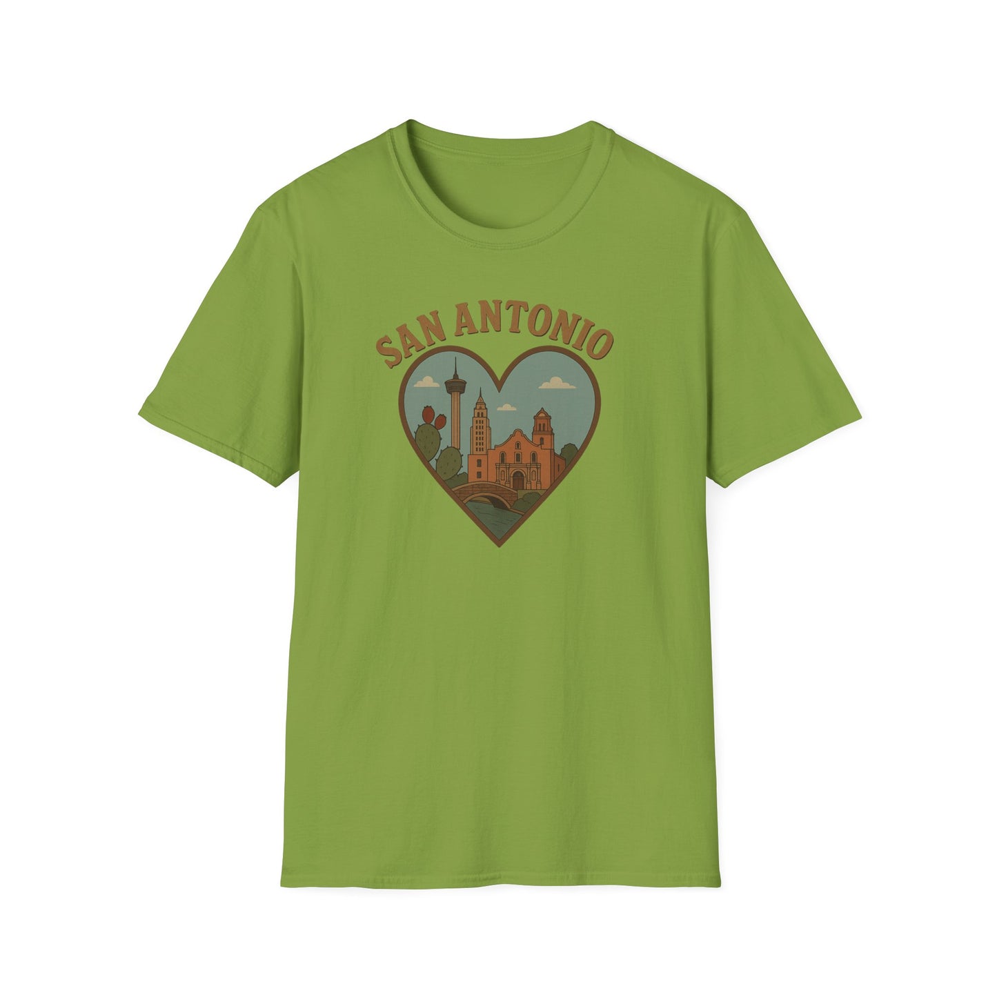 Embrace San Antonio Vibes with Our Heartfelt Unisex Tee for Artful City Explorers