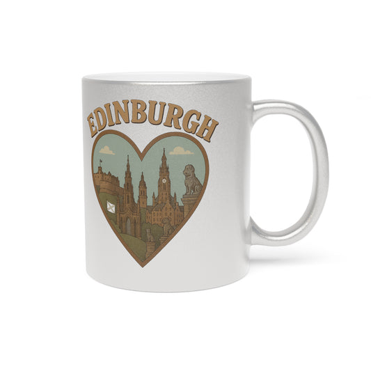 Discover Edinburgh's Enchantment with this Metallic Mug - Perfect Gift!