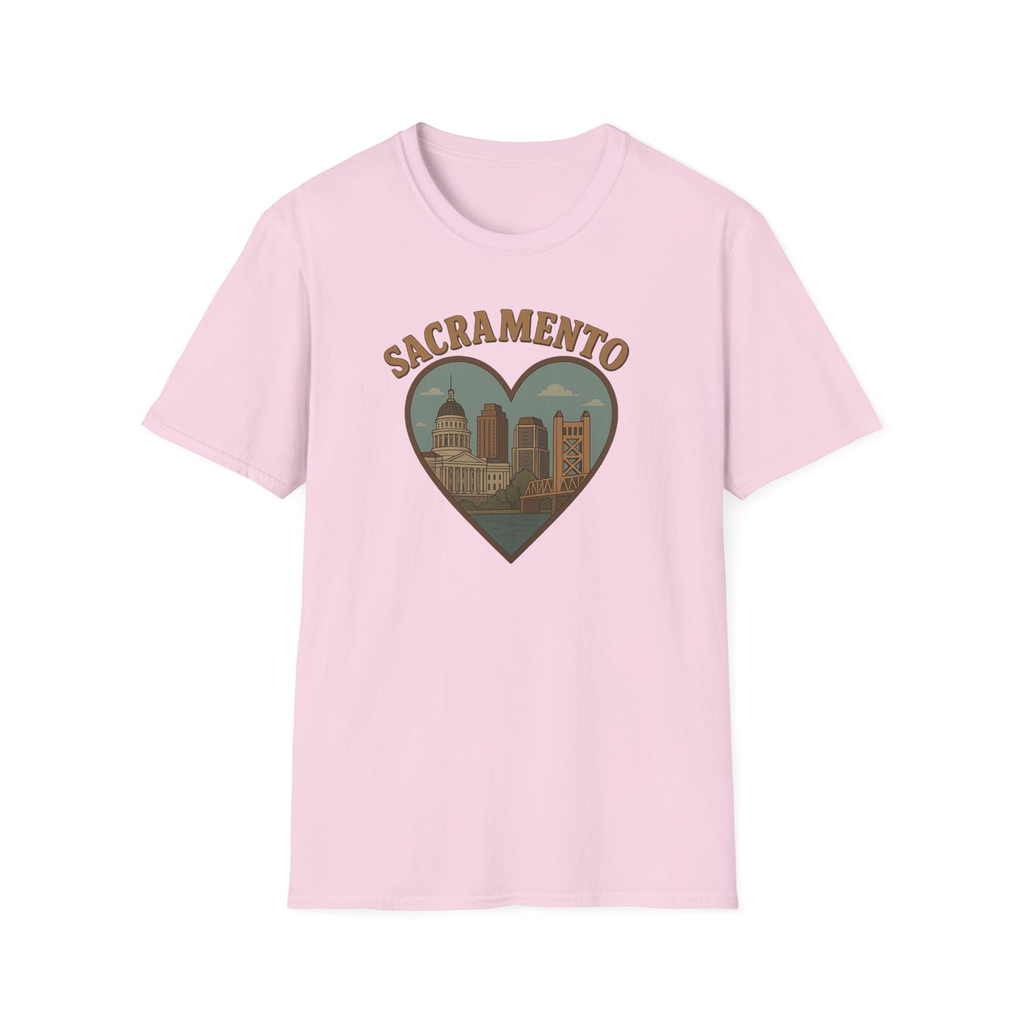Sacramento Skyline Love T-Shirt - Unisex Urban Adventure Tee