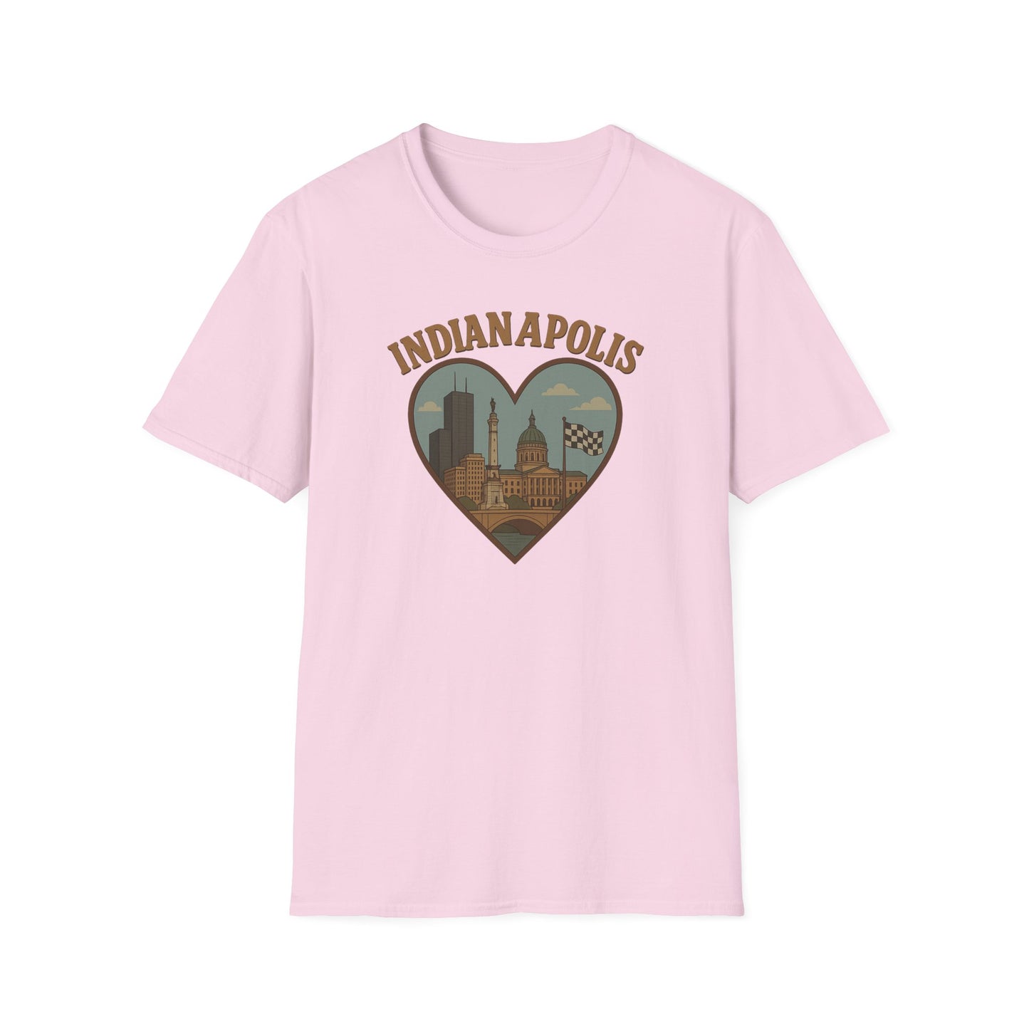Embrace Indianapolis Love with This Unisex Soft Tee - Epic Skyline Design