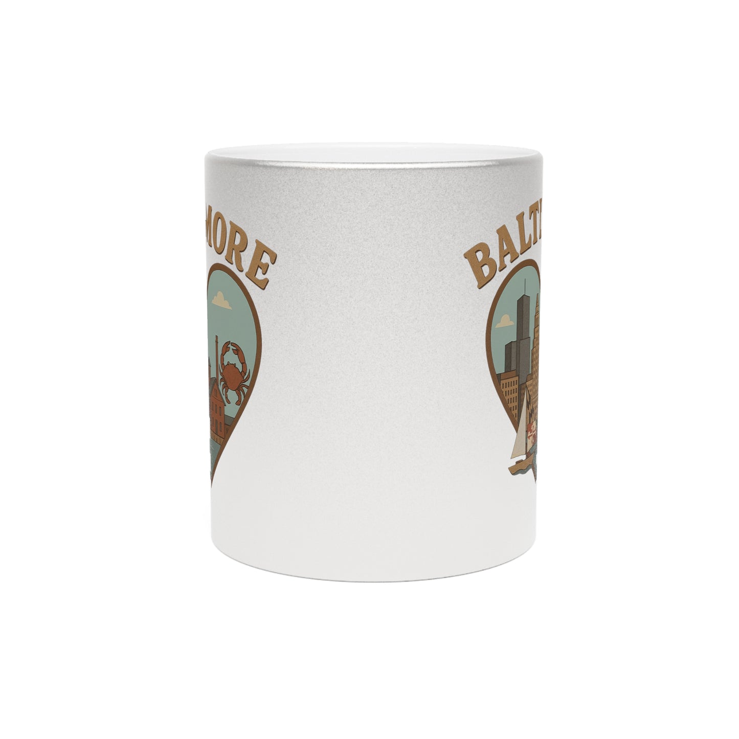 Baltimore Dreaming Collectible Metallic Mug - Silver Gold Vintage Vibes