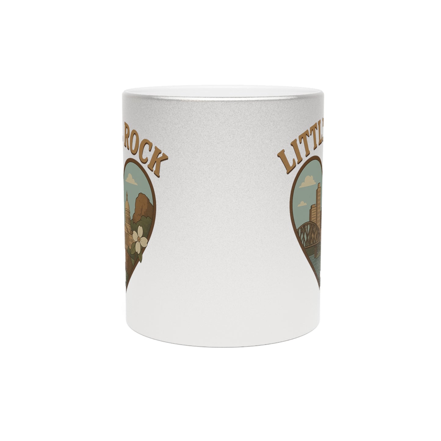 Gilded Little Rock Love Mug: Embrace Metallic Elegance & Urban Vibes