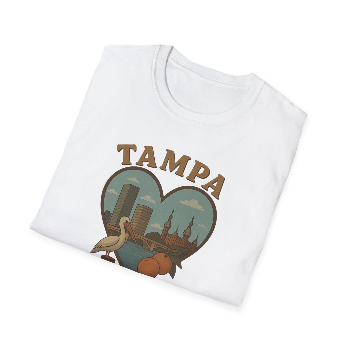 Sunshine, Oranges & Pelicans Unite: Tampa Dreamscape T-Shirt